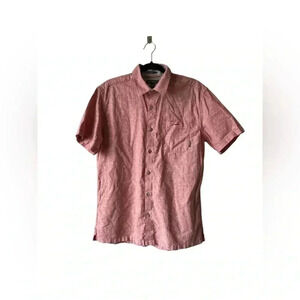 Eddie Bauer Mens Short Sleeve Collard Shirt M